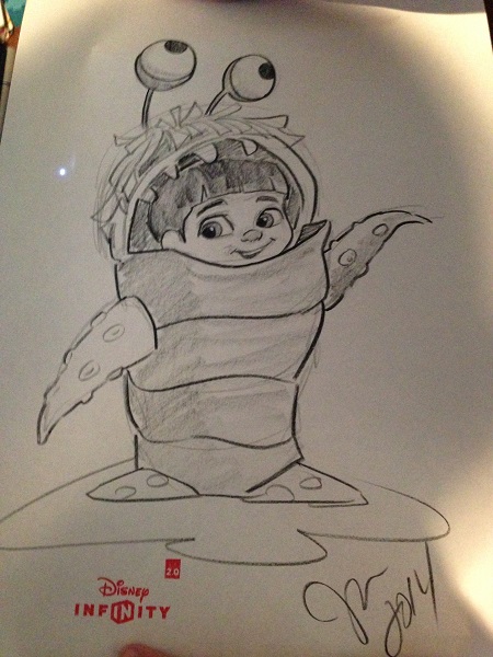 Boo Sketch from Disney Infinity Event at San Diego Comic-Con