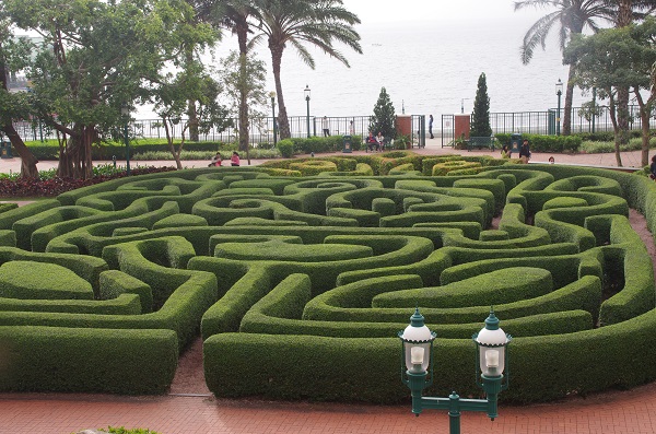 HKDL Disneyland Hotel Garden Labyrinth Close-up