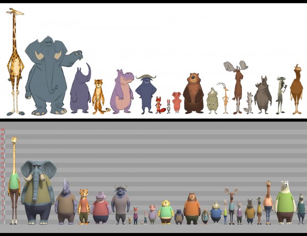 ZOOTOPIA – Character CG Model Lineup. ©2015 Disney. All Rights Reserved.